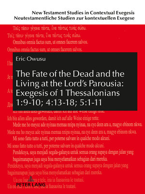 cover image of The Fate of the Dead and the Living at the Lord's Parousia